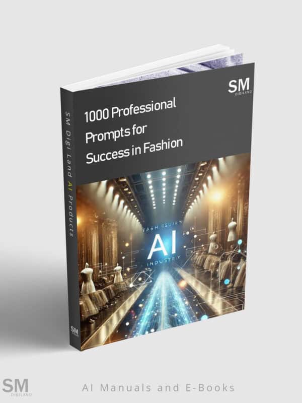 AI industry fashion runway promotional e-book cover.