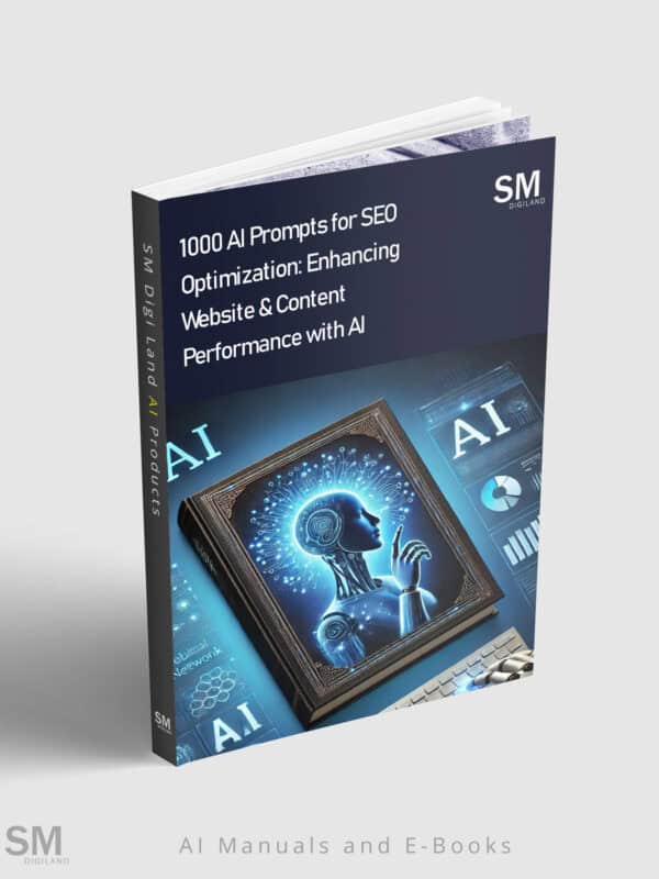 AI prompts for SEO optimization e-book, enhancing website content with AI technology.
