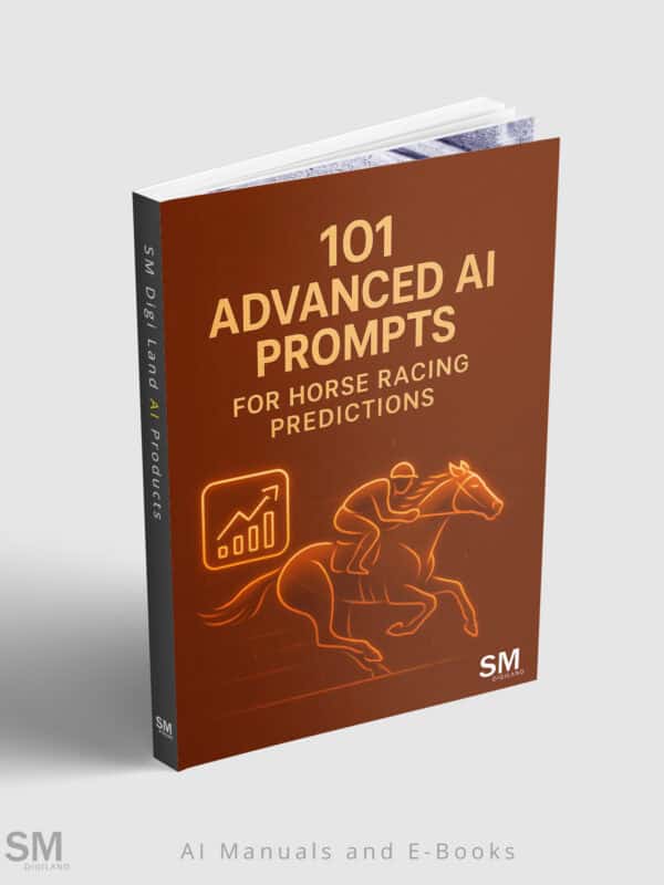 101 advanced AI prompts for horse racing predictions ebook cover.