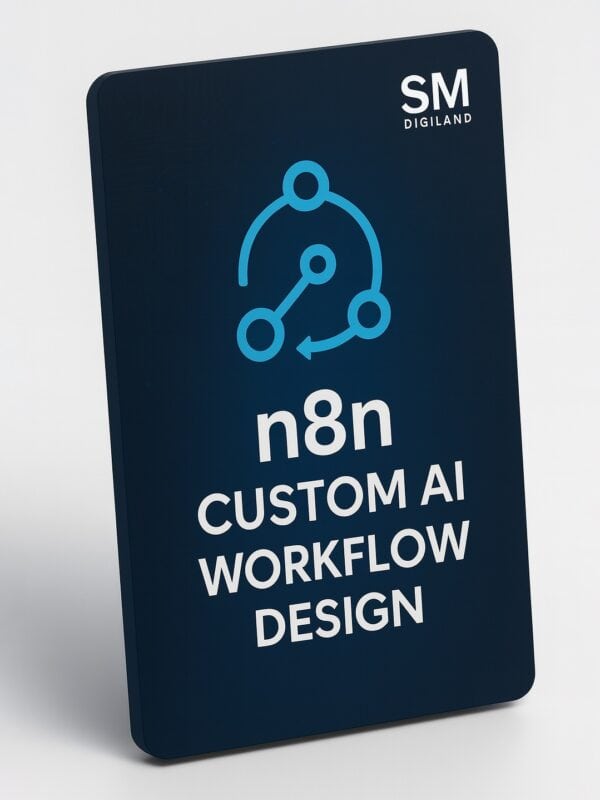 N8n custom AI workflow design, automation, technology, digital transformation, SM Digi Land.