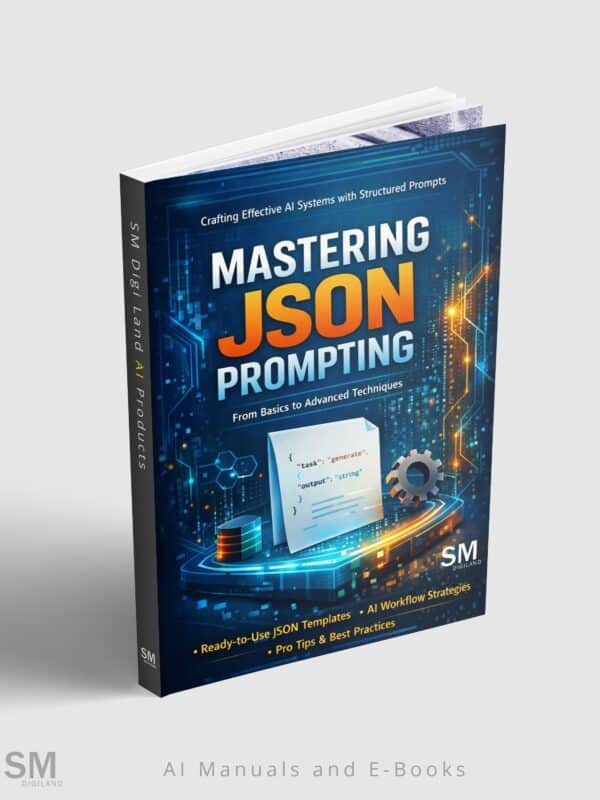Book cover of Mastering JSON Prompting for AI workflows and automation.